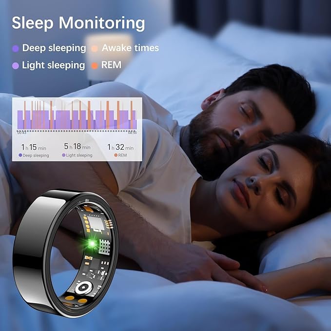 Smart Health Ring for Women Men, Fitness Tracker Ring - Image 3