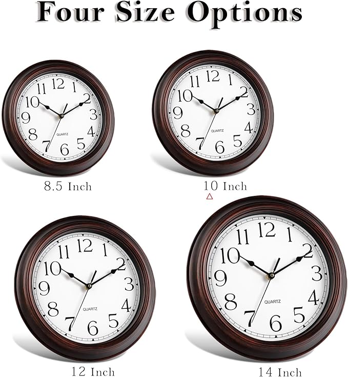 KECYET Wall Clock 10 Inch Battery Operated Silent Non-Ticking Wall Clock - Image 3