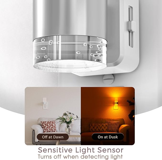 Briignite Night Light, 2 Pack Dimmable Night Lights Plug into Wall, LED Night - Image 3