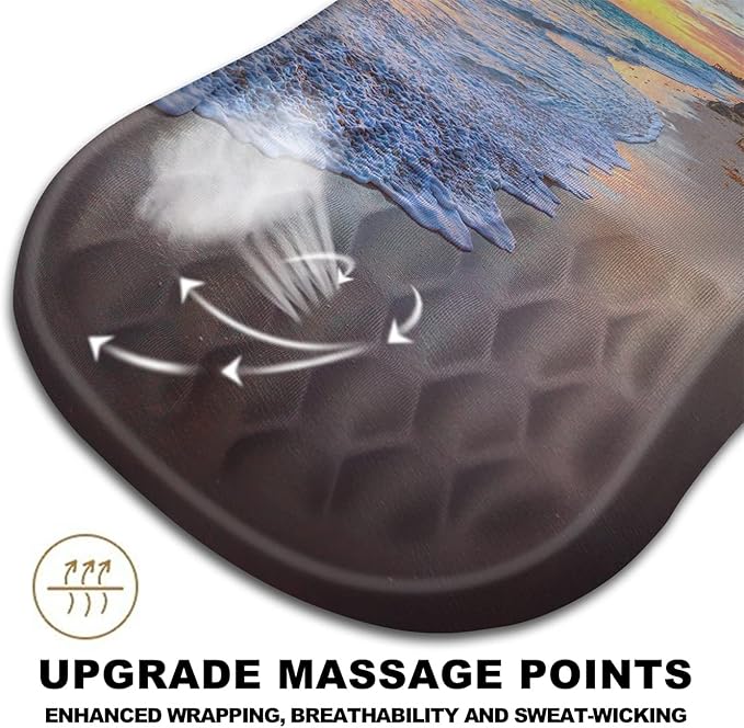 KUOSGM Mouse Pad Wrist Support, Ergonomic Mouse Pad - Image 2