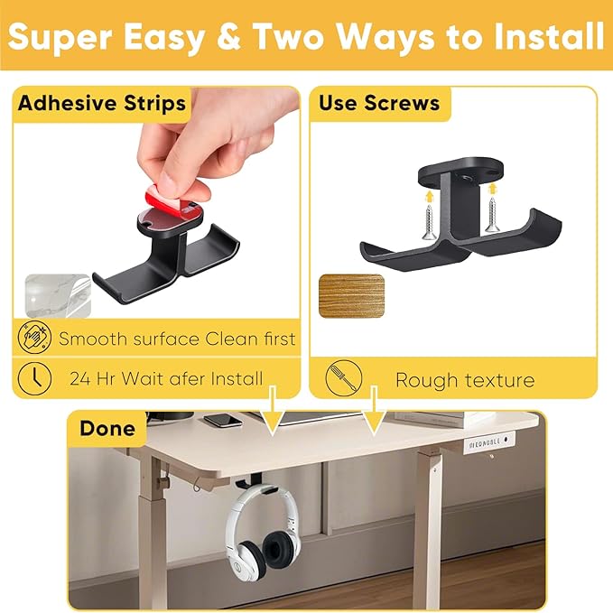 Under Desk Headphone Hanger - Image 4