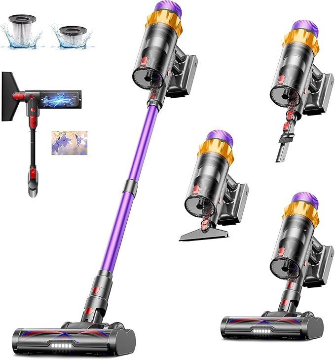 Cordless Vacuum Cleaner, 650W 55KPA 70 Mins Vacuum Cleaners by Unknown