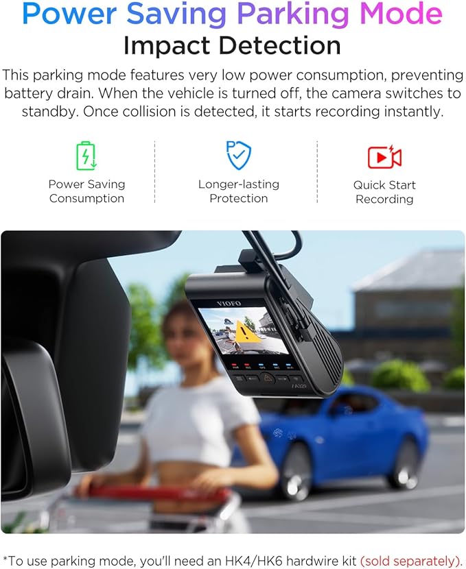 VIOFO A329S 4K 3 Channel Dash Cam, 4K Front + 2K Cabin Fisheye + 2K Rear - Image 7