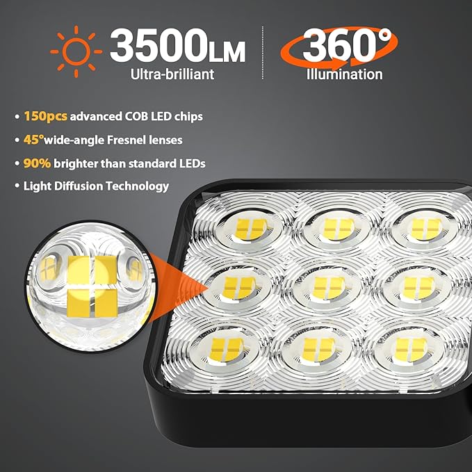 WdtPro Solar Lights Outdoor Waterproof 1 Pack, 3500LM Super Bright Motion - Image 2