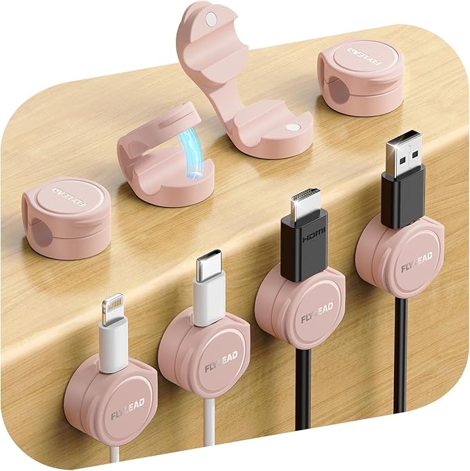 8-Pack Cord Organizer Silicone Magnetic Cable Clips Desk Wire Management by Sincerityisworththewait