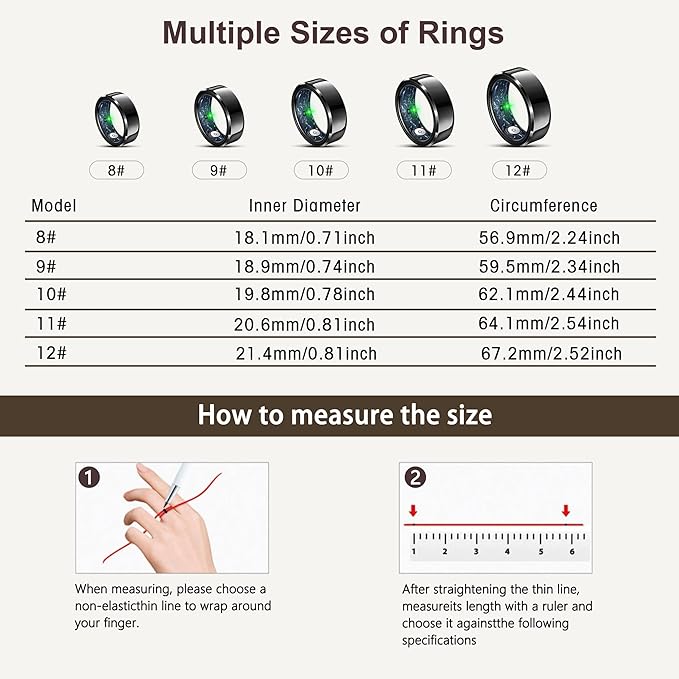 RIFESI Smart Ring for Women Men, Fashion Minimalist Fitness Ring & Sleep - Image 6