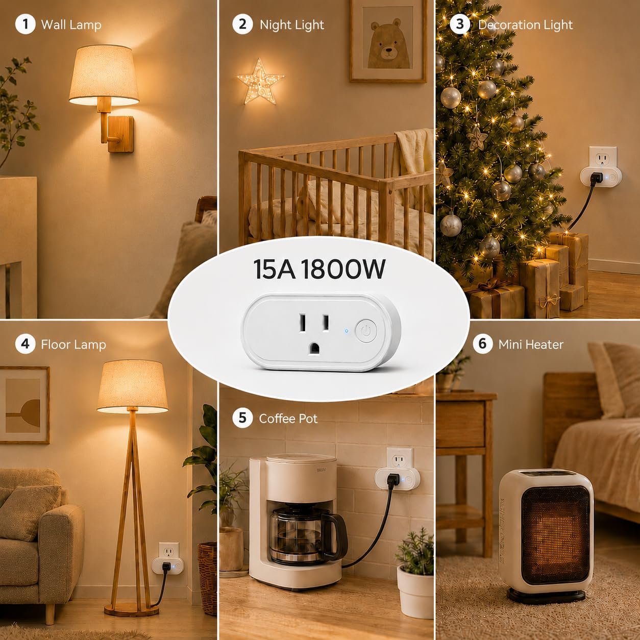 LoraTap Remote Control Outlet, On Off Light Switch with Wall Plate - Wireless Control 2 Plugs from 100ft, No WiFi Needed, Ideal for Lamps, Fans, Small Appliances(1 Remote + 2 Outlets)