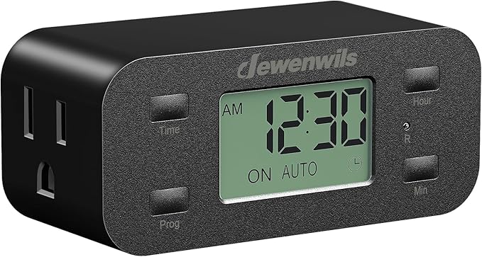 DEWENWILS 24 Hour Programmable Digital Timer Outlet by DEWENWILS