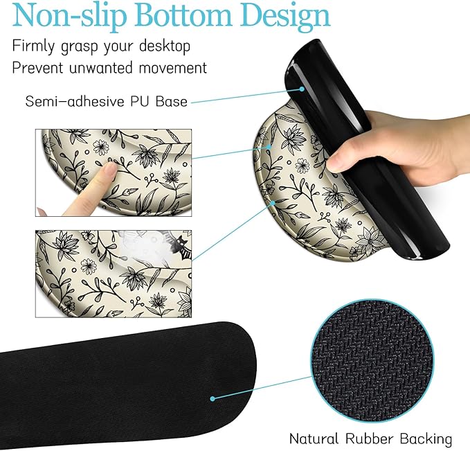 LIMKRIAN Goth Bat Mouse Pad Set Large Desk Mat - Image 5