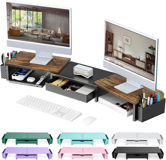 gianotter Dual Monitor Stand Riser, Desk Organizer by gianotter