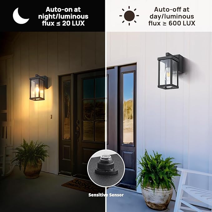 JOKAONOTL Dusk to Dawn Porch Lights - Image 3