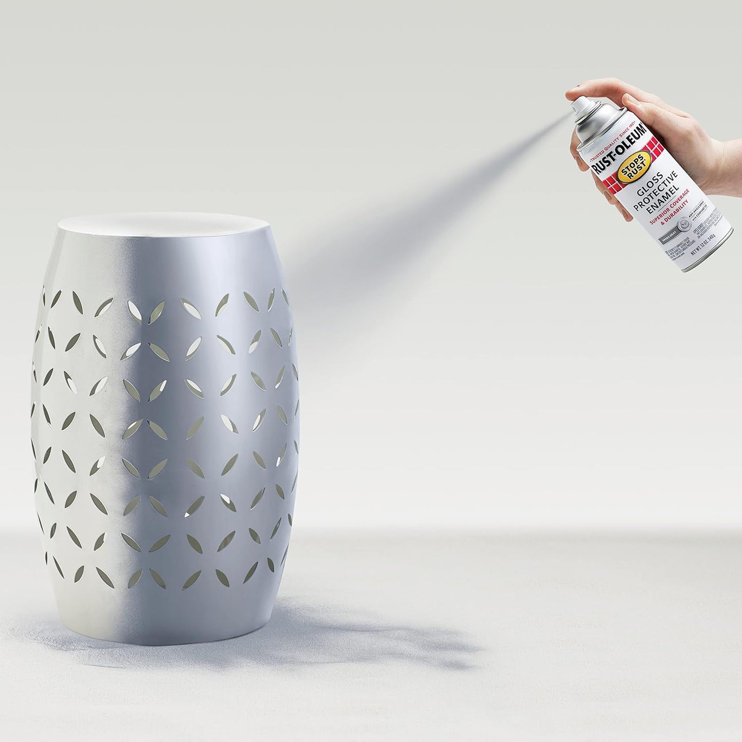 Rust-Oleum Stops Rust Spray Paint, Gloss Smoke Gray | Rust Resistant, Indoor and Outdoor Durability, Beautiful Finish on Metal, Wood and More, Sprays from Any Angle, 2 Pack