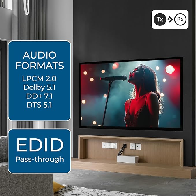 OREI 4K HDMI Extender Balun UltraHD 4K @ 60Hz 4:4:4 Over Single CAT6/7 Cable - Image 6