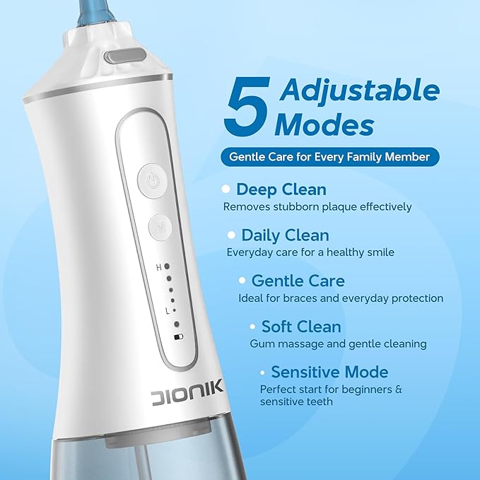 DIONIK Water Flosser Cordless for Teeth, Rechargeable & Portable Water Flosser - Image 2