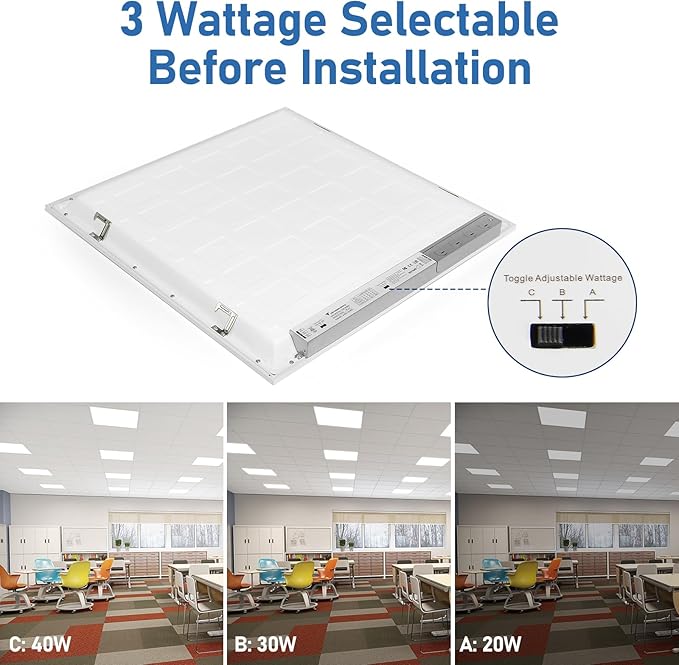 CycevSun 4-Pack 2x2 LED Flat Panel Light Drop Ceiling, 0-10V Dimmable, 3CCT - Image 3