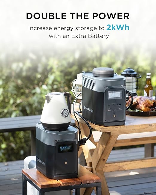 EF ECOFLOW Delta 2 Smart Extra Battery, 1024Wh LiFePO4 Expansion Battery - Image 2