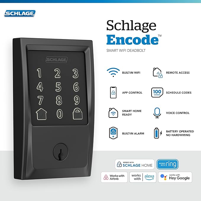 Schlage Encode Smart WiFi Deadbolt Lock - Image 2