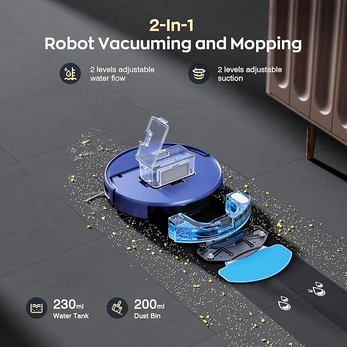 Robot Vacuum and Mop Combo, 2 in 1 Robotic Vacuums Cleaner - Image 2