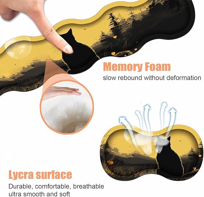 Ergonomic Keyboard Wrist Rest & Mouse Pad Wrist Rest Set, Large XXL Gaming Desk - Image 6