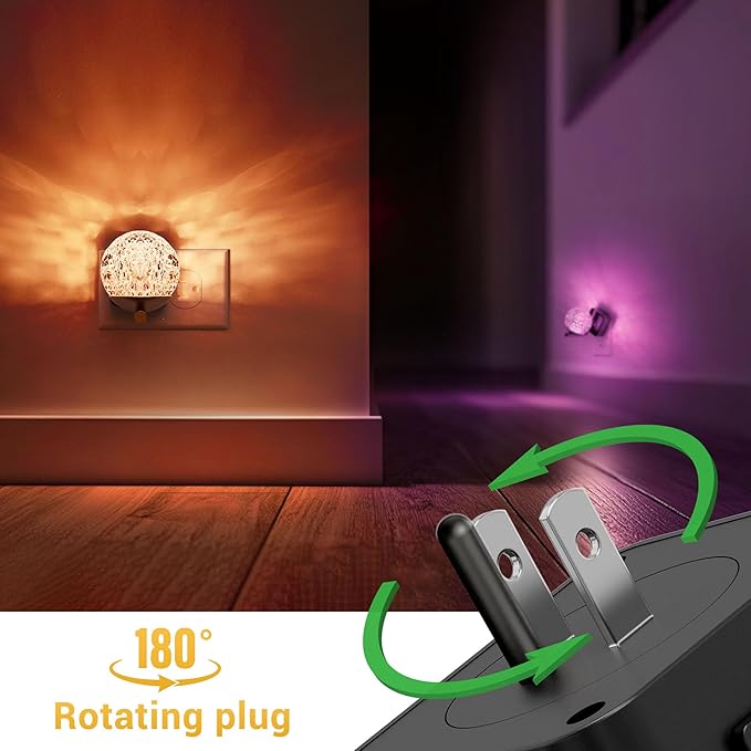 L LOHAS LED Night Lights Plug Into Wall, Dusk to Dawn Sensor, 10-Color RGB - Image 6