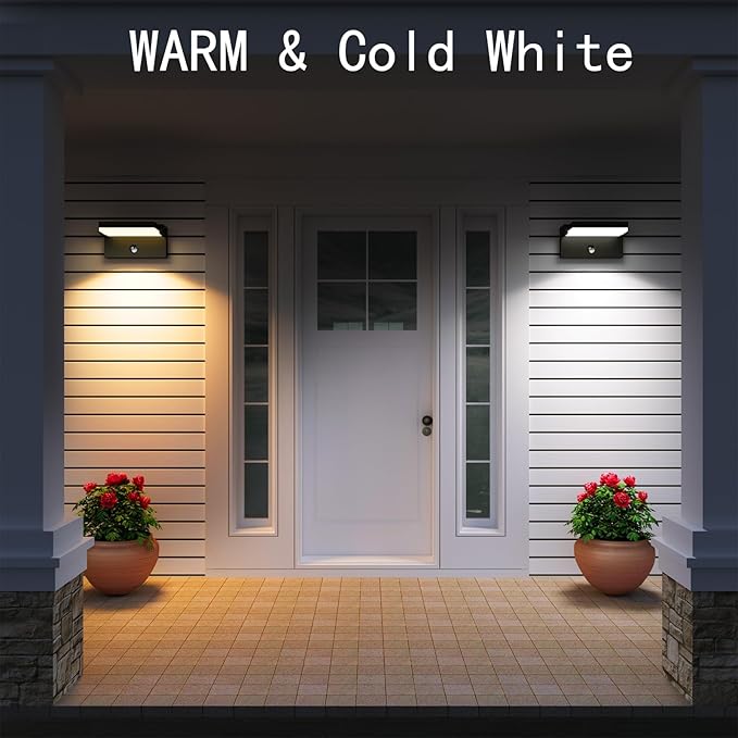 WISELUME 60W LED Outdoor Wall Light – 360° Rotatable, Motion Sensor & Color - Image 3
