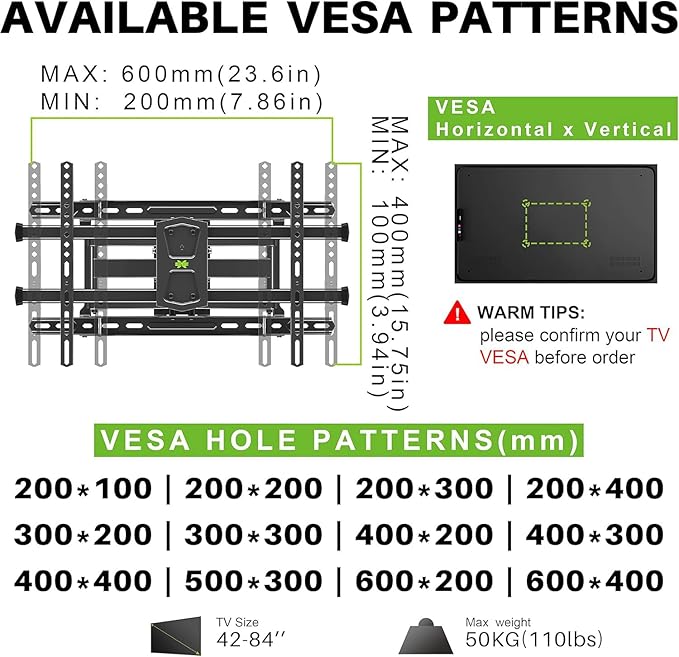 USX MOUNT UL Listed TV Wall Mount - Image 7