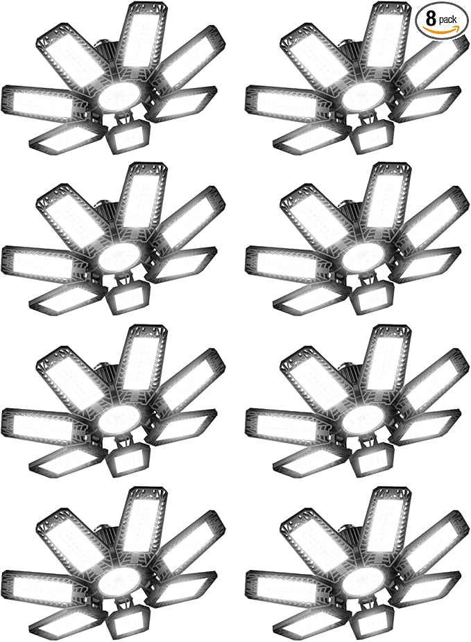 CHENGCHILIT LED Garage Light 8 Pack - 200w 20000LM 6500K Garage Lights Ceiling by CHENGCHILIT
