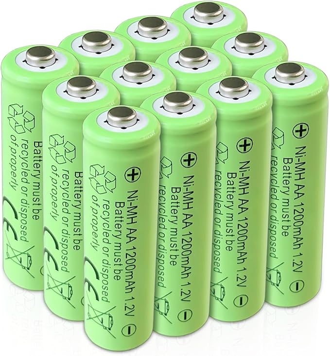 Rechargeable AA Batteries, 1200 mAh, Recharge up to 1000x Times, Pre-Charged by Unknown