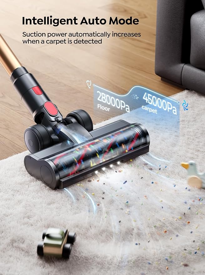 Cordless Vacuum Cleaner, 600W 50KPA 65 Mins Runtime Self-Standing Vacuum - Image 6