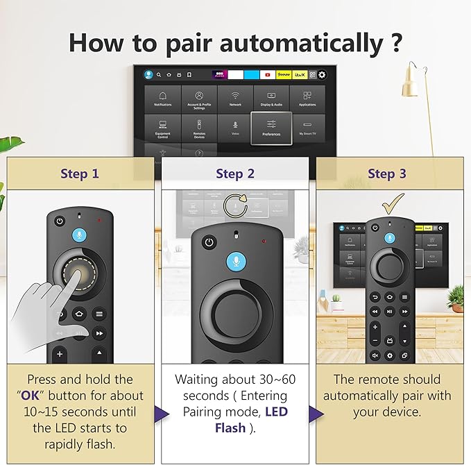 Replacement Voice Remote for Fire Smart Stick 4K/4k Max, Stick/Lite/HD - Image 3