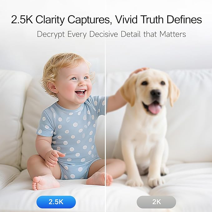 2.5K Security Camera Indoor, Non-Subscription AI Person/Pet/Cry Detection - Image 5
