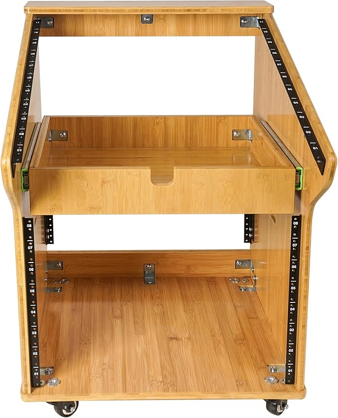 Sound Town DIY Solid Carbonized Bamboo Studio Rack - Image 3