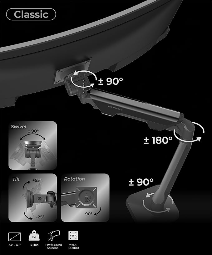 Modernsolid Heavy Duty Monitor Arm Desk Mount - Image 9