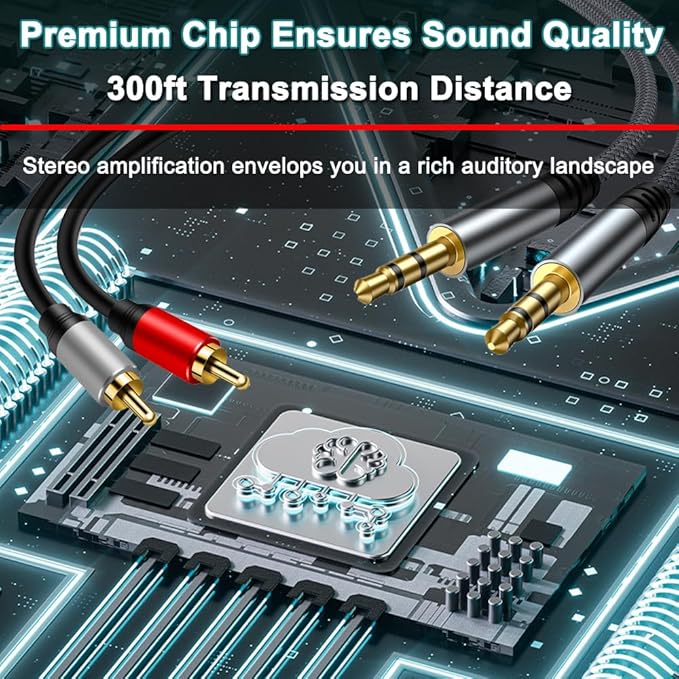FlyroadUp 3.5mm Aux + RCA L/R Audio Splitter 1 in 4 Out Stereo Analog Audio - Image 5