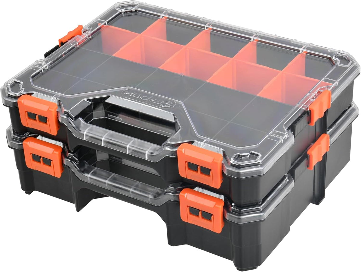 interlockable tool organizer, toolbox with adjustable dividers &, main product view