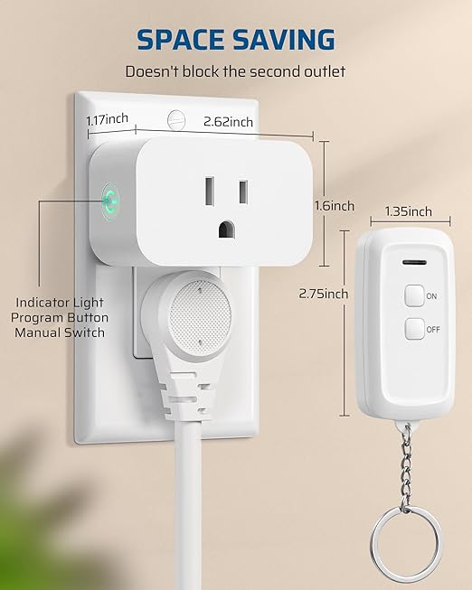 DEWENWILS Indoor Remote Control Outlet, Wireless Remote Light Switch, No - Image 5