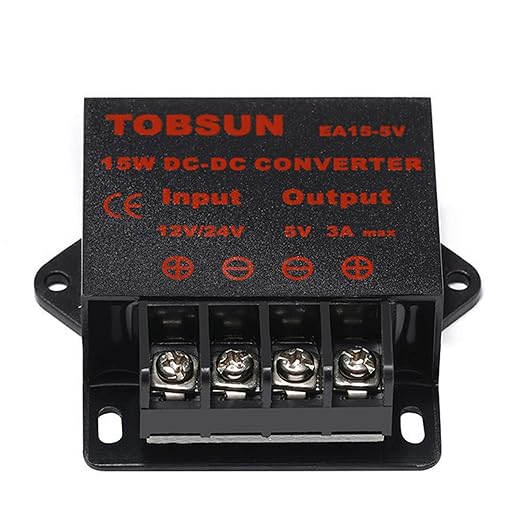 MGGi DC/DC 12V 24V to 5V 3A 15W Voltage Reducer Converter Regulator, Step Down by MGGi