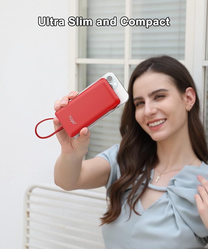 TG90° Portable Charger 10000mah Cell Phone Battery Backup, Ultra Slim Power Bank - Image 4