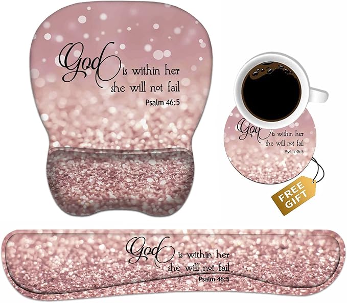 Ergonomic Mouse Pad Wrist Support and Keyboard Wrist Rest Set by Unknown