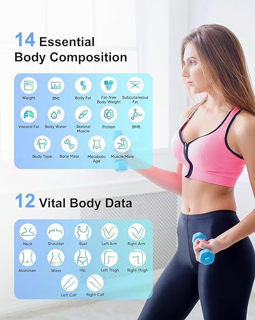 arboleaf Smart Scale and Tape Measure, Body Fat Measuring Tape and Smart Scale - Image 3