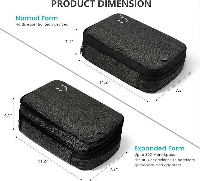 Travelkin Large Cord Organizer Travel, Electronic Organizer Travel Case - Image 3