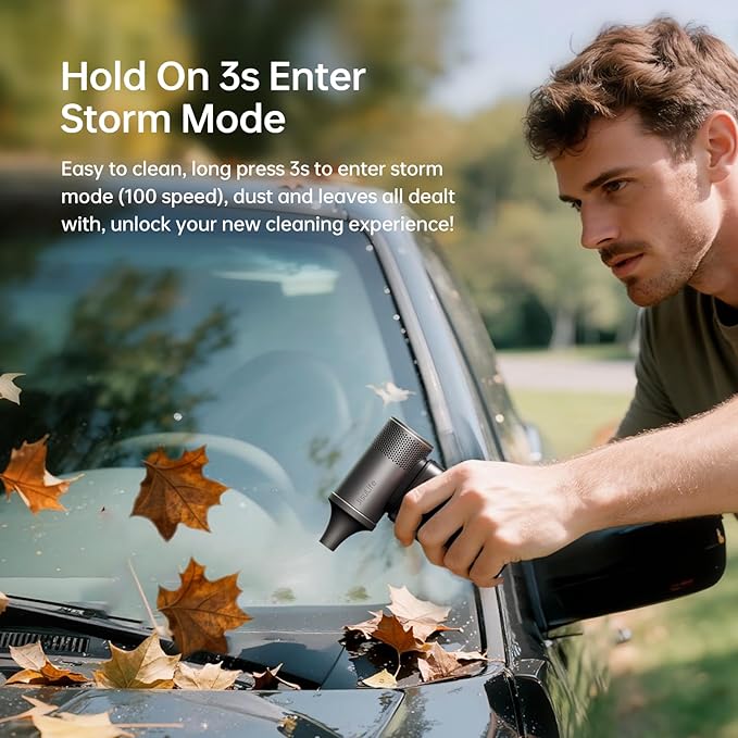 JISULIFE Portable Handheld Fan Ultra2 9000mAh, Max 25 Hrs, 5 IN 1, 100 Speed - Image 6