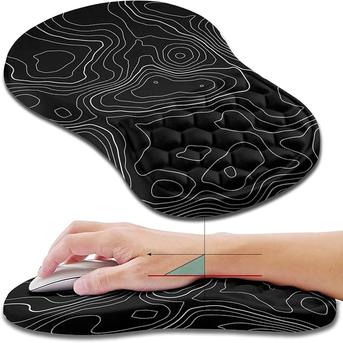 Hokafenle Ergonomic Mouse Pad Wrist Support, Wrist Rest Mousepad by Hokafenle