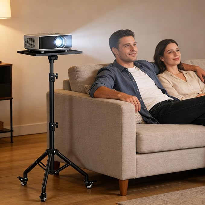 Facilife Projector Stand Tripod on Wheels, Adjustable Height 29-44 Inches - Image 8
