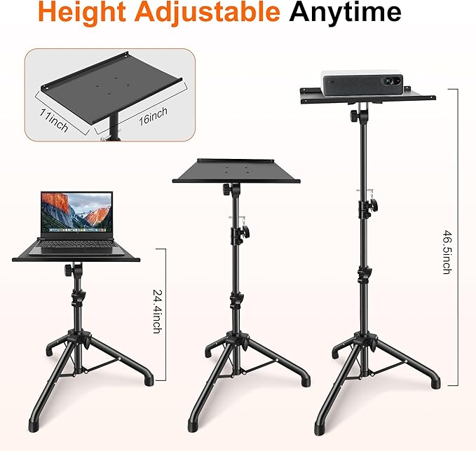 GrowDaily Projector Stand, Projector Laptop Stand Tripod Laptop Tripod Stand - Image 5