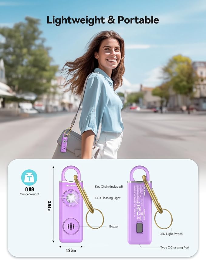 TECKNET Rechargeable Personal Safety Alarm - Image 5