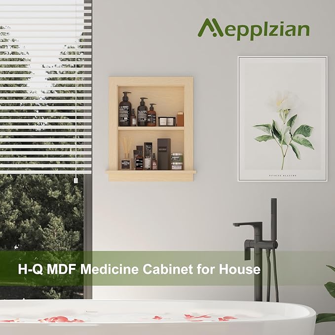Recessed Medicine Cabinet Inset, Bathroom Wall Niche Insert - Image 7