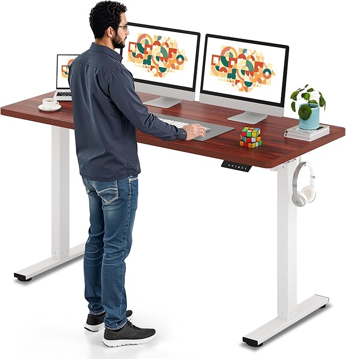 SANODESK Electric Standing Desk 60 x 24 Inches Whole-Piece Desktop Height by sanodesk