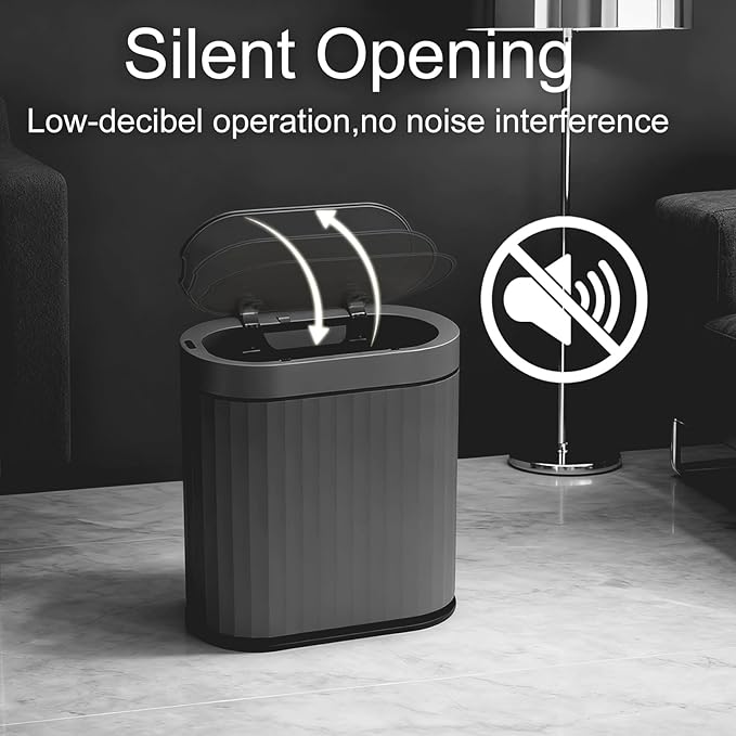 ELPHECO Bathroom Motion Sensor Trash can 2 Gallon Automatic Garbage Can - Image 5
