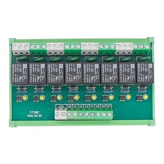 GAEYAELE 8 Channel Interface Relay Module 24VACDC DIN Rail Panel Mount - Image 5
